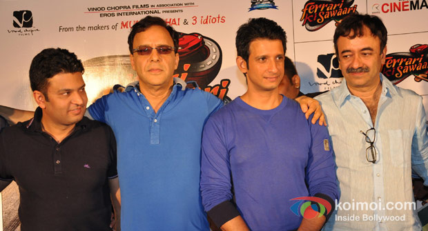 Bhushan Kumar, Vidhu Vinod Chopra, Sharman Joshi, Raju Hirani