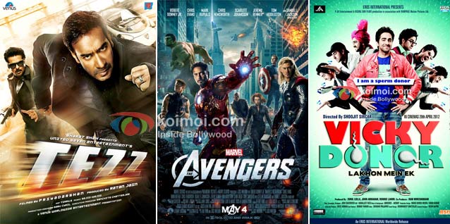 Tezz ,The Avengers, Vicky Donor Movie Poster