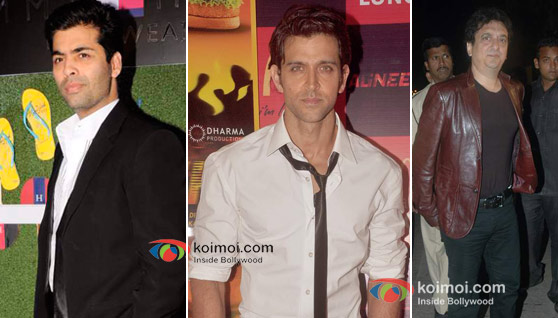 Karan Johar, Hrithik Roshan, Sajid Nadiadwala
