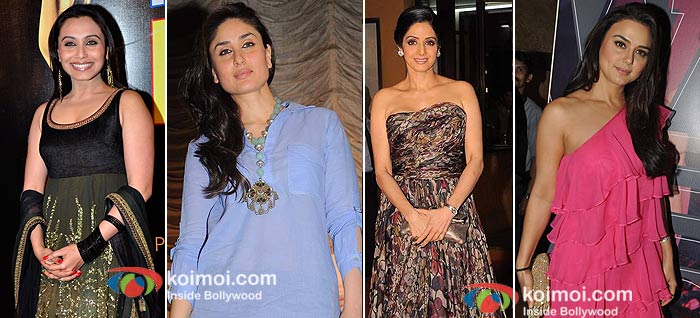 Rani Mukherjee, Kareena Kapoor, Sridevi Preity Zinta