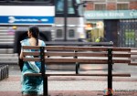 Sridevi seated alone on the roadside in English Vinglish Movie Stills
