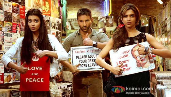 Diana Penty, Saif Ali Khan and Deepika Padukone in Cocktail Movie Stills