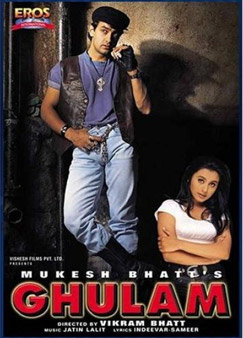 Aamir Khan and Rani Mukerji Ghulam Movie Poster