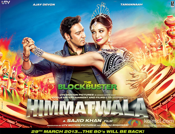 Ajay Devgan and Tamannaah in Himmatwala Movie Poster