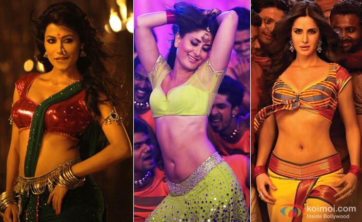 Chitrangada Singh (Kafirana, I Want Fakht (Just) You Song Still), Kareena Kapoor (Halkat Jawani Song Still), Katrina Kaif (Chikni Chameli Song Still)