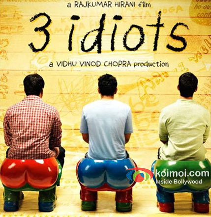 R. Madhavan, Aamir Khan and Sharman Joshi in 3 Idiots Movie Poster
