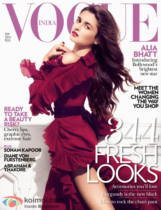 Alia Bhatt On Vogue Magazine Cover Page