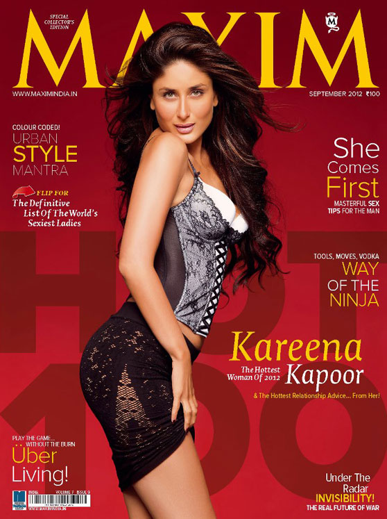 Kareena Kapoor graces Maxim Magazine Cover September 2012 issue