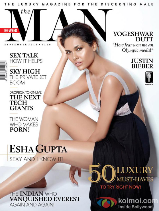Esha Gupta On The Man Magazine Cover September 2012 Issue