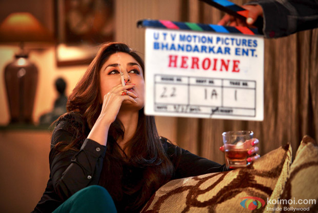 Kareena Kapoor on the sets of Heroine Movie