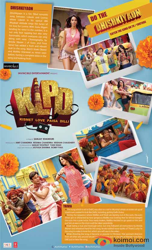 Mallika Sherawat and Vivek Oberoi (Kismet (Kismat) Love Paisa Dilli KLPD Movie Poster)