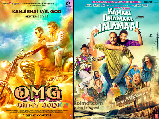 OMG Oh My God! and Kamaal Dhamaal Malamaal Movie Posters
