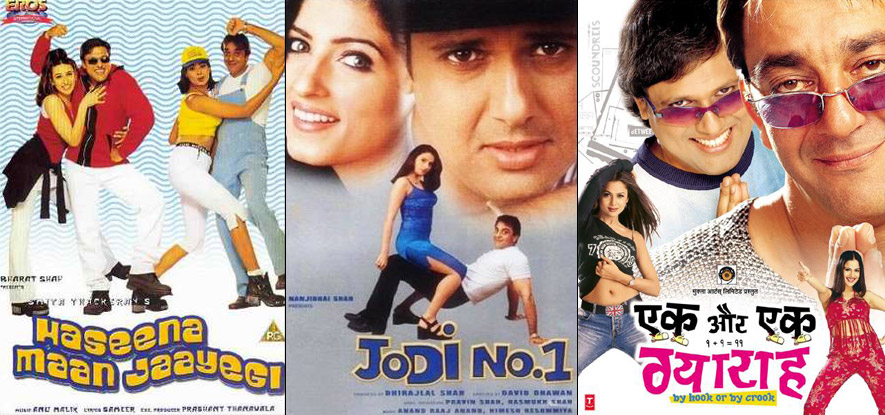 Haseena Maan Jaayegi, Jodi No. 1 and Ek Aur Ek Gyarah Movie Posters