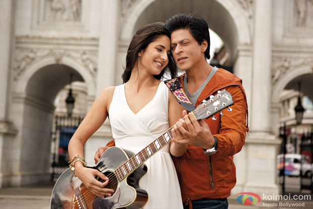 Katrina Kaif and Shah Rukh Khan in a still from Jab Tak Hai Jaan Movie