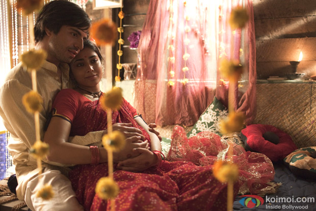 Satya Bhabha and Shriya Saran in Midnight's Children Movie Stills