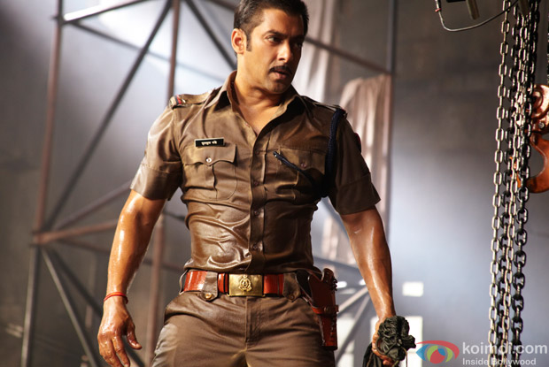 Salman Khan as a Cop in a Still from Dabangg Movie