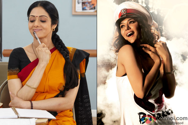 Sridevi in English Vinglish and Priety Zinta in Ishkq in Paris Movie Stills