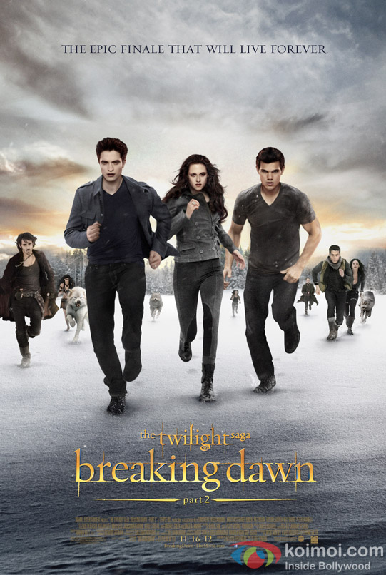 Robert Pattinson, Kristen Stewart and Taylor Lautner starrer The Twilight Saga Breaking Dawn Part 2 Movie First Look Poster