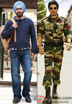 Ajay Devgn from Son Of Sardaar and Shah Rukh Khan from Jab Tak Hai Jaan