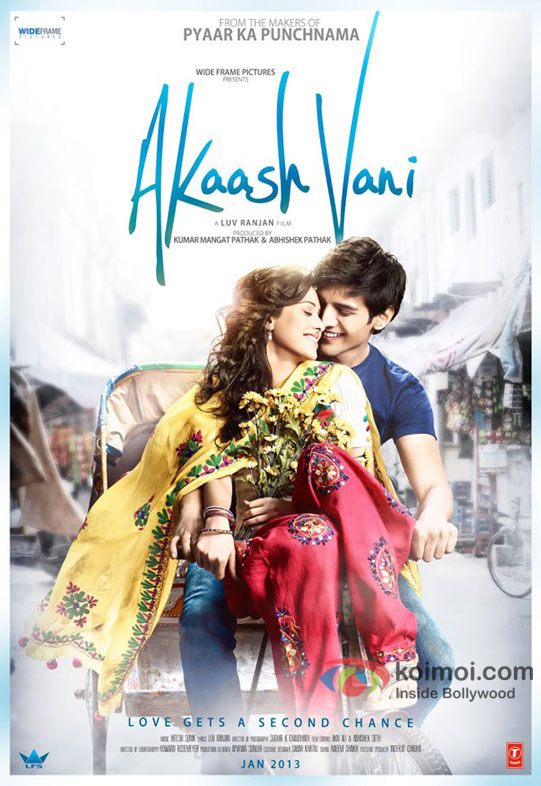 Nushrat Bharucha and Kartik Tiwari in Akaash Vani Movie First Look Poster
