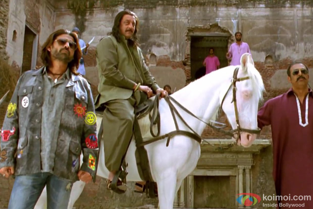 Sanjay Dutt in a still from Son Of Sardaar Movie Sanjay Dutt in a still from Son Of Sardaar Movie
