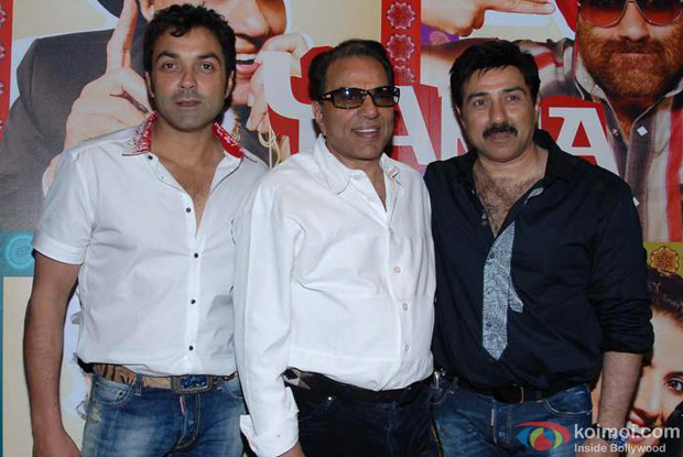Bobby Deol, Dharmendra and Sunny Deol