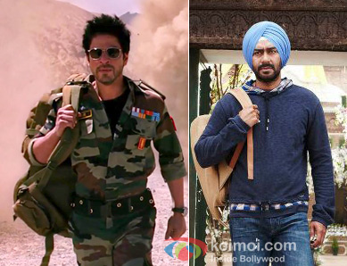 Shah Rukh Khan from Jab Tak Hai Jaan Movie Still & Ajay Devgn from Son Of Sardaar Movie Still