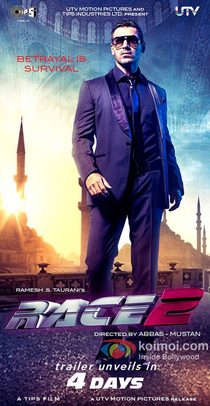 John Abraham In Race 2 Movie First Look Poster John Abraham In Race 2 Movie First Look Poster