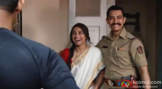 Aamir Khan and Rani Mukerji on the sets of Talaash