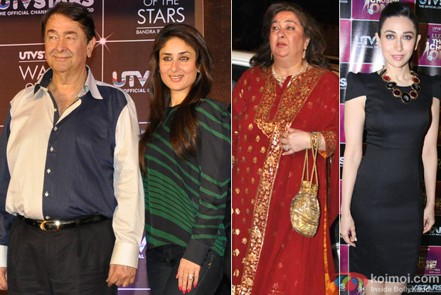 Randhir Kapoor, Kareena Kapoor, Babita and Karisma Kapoor