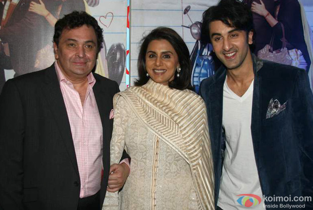 Rishi Kapoor, Neetu Singh Kapoor and Ranbir Kapoor