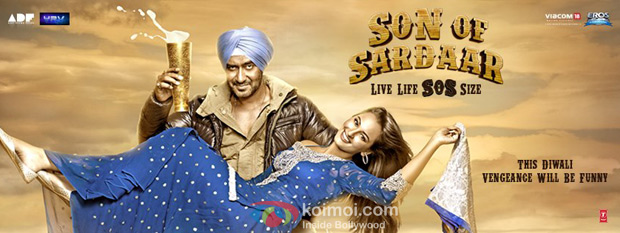 Ajay Devgn and Sonakshi Sinha from Son Of Sardaar Movie