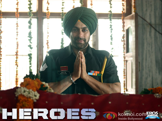Salman Khan in a still from Heroes Movie