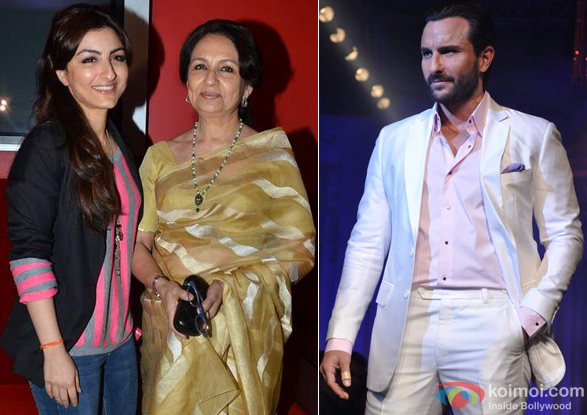 Soha Ali Khan, Sharmila Tagore and Saif Ali Khan
