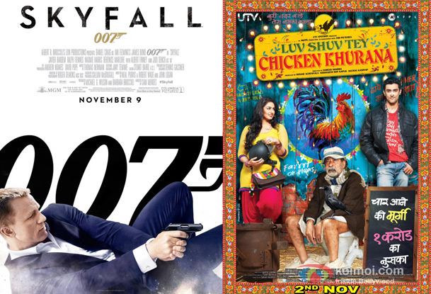 Skyfall and Luv Shuv Tey Chicken Khurana Movie Posters