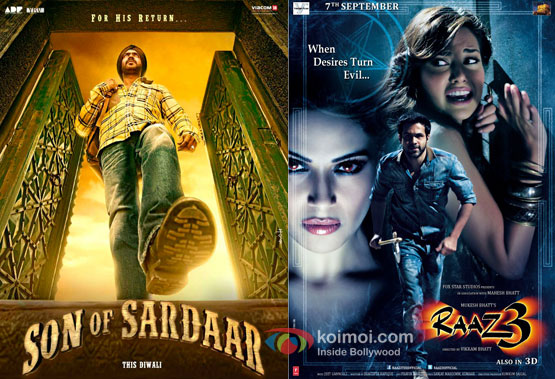 Son Of Sardaar and Raaz 3 Movie Posters