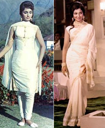 Sadhna and Sharmila Tagore in a still from Waqt Movie