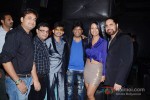 Bollywood actors Kamaal Rashid Khan, Raju Srivastav and Kashmira Shah with friends at Sambhavna Seth birthday party celebration in Mumbai
