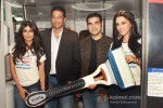 Chitrangada Singh, Mahesh Bhupathi, Arbaaz Khan, Neha Dhupia at a promotional event of ''Gillette'' inside Delhi Airport Metro Express in New Delhi Pic 2