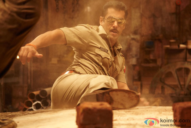Salman Khan in a still from Dabangg 2 Movie
