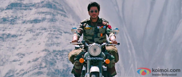 Shah Rukh Khan in a still from Jab Tak Hai Jaan Movie