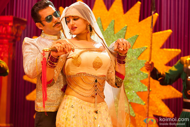 Salman Khan and Sonakshi Sinha in a still from Dabangg 2