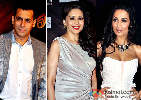Salman Khan, Madhuri Dixit, Malaika Arora Khan Walk the Red Carpet of Colors Golden Petal Awards