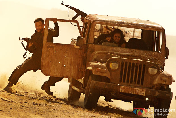 Saif Ali Khan in a still from Agent Vinod Movie