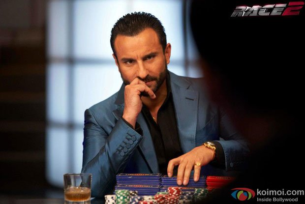 Saif Ali Khan in a still from Race 2 Movie