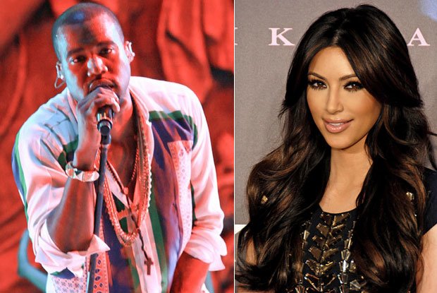 Kanye West and Kim Kardashian
