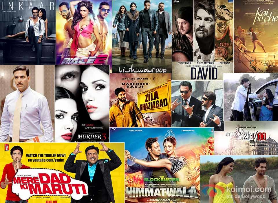Inkaar, Race 2, Vishwaroop, David, Special Chabbis (26), Murder 3, Kai Po Che!, Zila Ghaziabad, The Attacks Of 26/11, Saheb Biwi Aur Gangster Returns, 3G, Jolly LLB, Mere Dad Ki Maruti and Himmatwala Movie