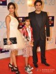 Malaika Arora Khan with husband Arbaaz Khan and son Arhaan Khan at Zee Cine Awards 2013