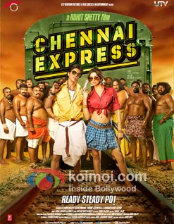 Shahrukh Khan And Deepika Padukone In Chennai Express Movie Poster