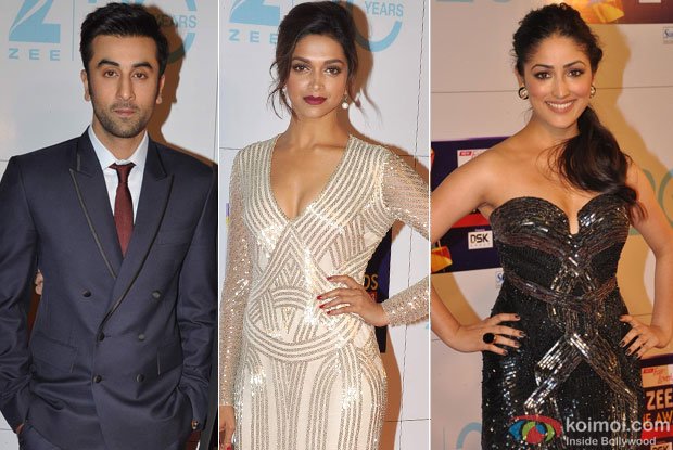 Ranbir Kapoor, Deepika Padukone and Yami Gautam At Zee Cine Awards Red carpet